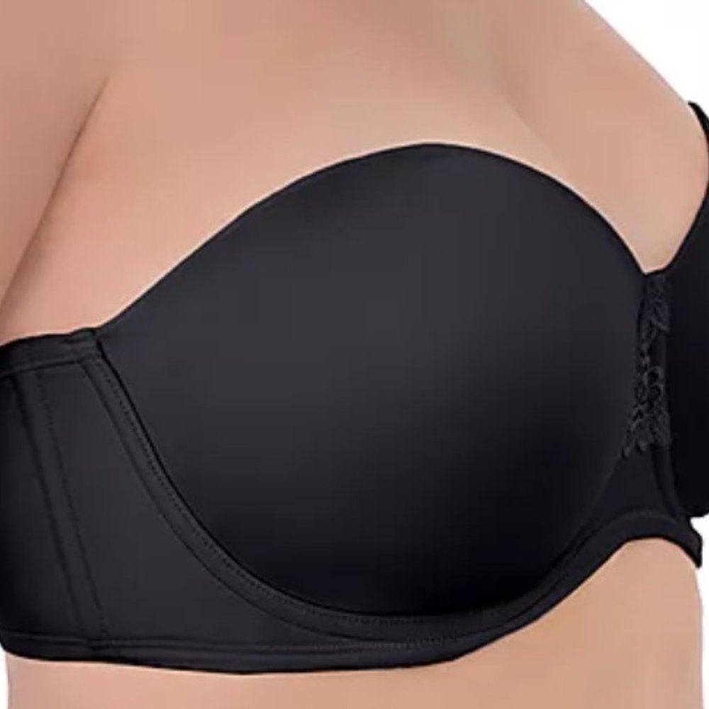 Vanity Fair® Beauty Back™ Strapless Bra Convertible straps Black size 38D NWOT - Picture 1 of 6